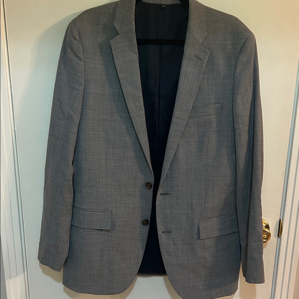J. Crew Men's Gray Two-Button Blazer
